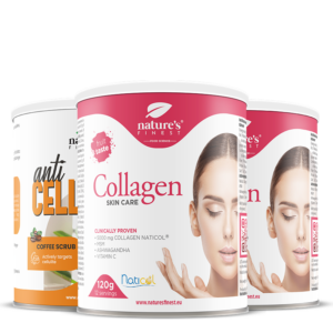 2x Skin Care Collagène + Anti Cellulite peeling au café paquet