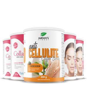 4x Skin Care Collagène + Anti Cellulite peeling au café paquet