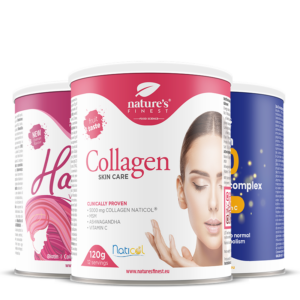 Skin Care Collagène + Hair Vitamins + Golden Q10 paquet