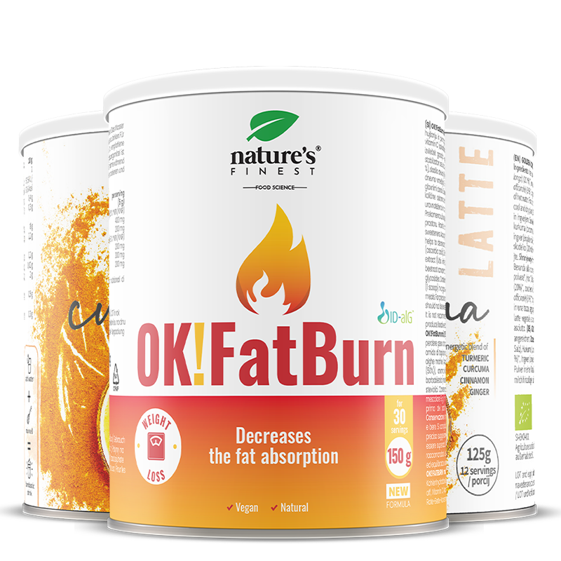 Latte au curcuma + OK!FatBurn paquet