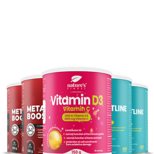 2x Waistline Pro + 2x Metabolism Booster Extreme + Vitamin D3 + Vitamin C paquet