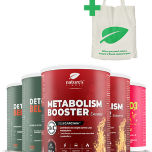 2x Detox Belly Burn + 2x Metabolism Booster Extreme + Vitamin D3 + Vitamin C + NF bag paquet